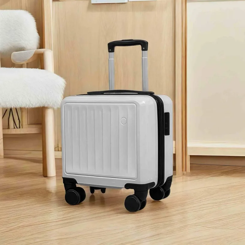 18in ABS Lightweight Carry-on Luggage Waterproof Universal Spinner Wheel Travel Lock Suitcase 2-Section Handle For Under 160cm