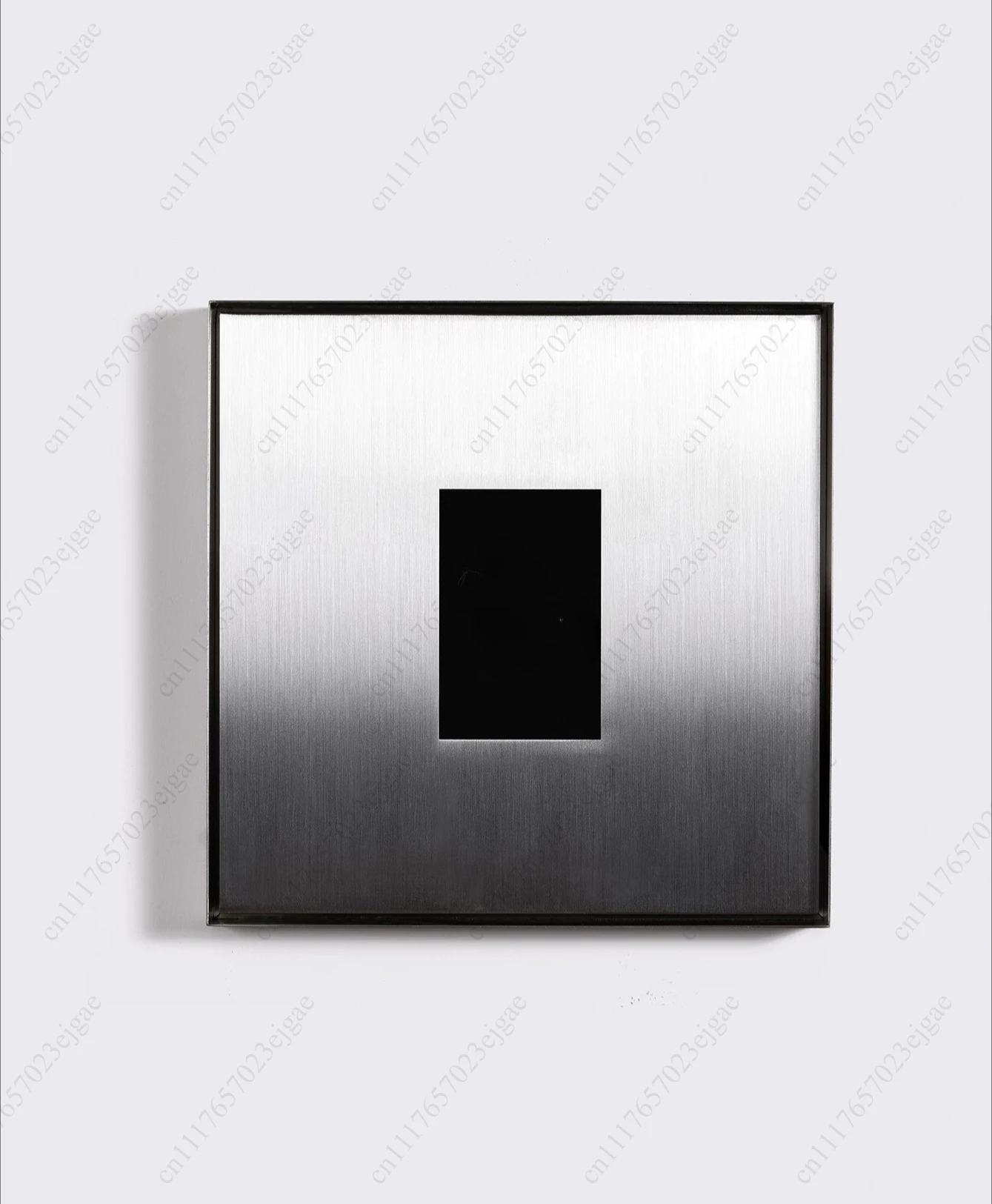 Stainless Steel Polishing Process Customized Picture Frame Wall-Mounted Square Shape Silver Matte Finish Art Photo Display Frame