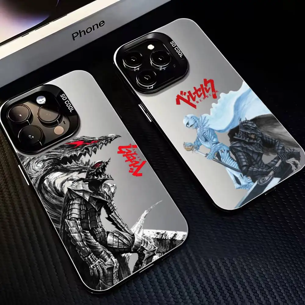 

JAPAN ANIME B-Berserk Cool Phone Case For iPhone17,16,15,14,13,12,11 Plus,Pro Max Black Matte Shockproof Cover