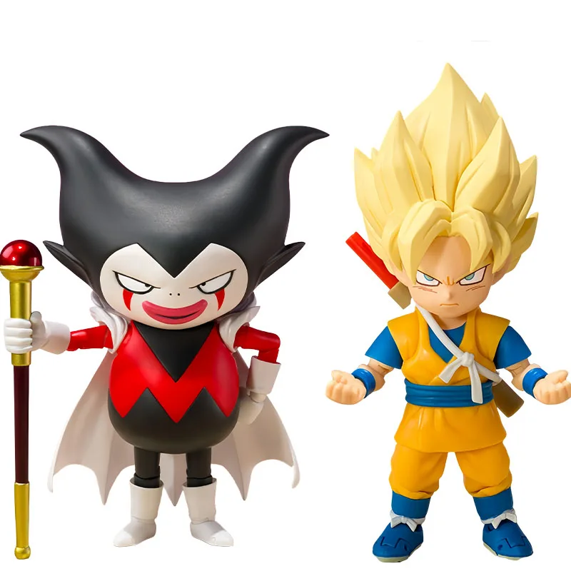 バンダイ本物の S.H.Figuarts アニメフィギュアキングゴマ & 超サイヤ人リトル悟空アクションフィギュアおもちゃ男の子子供ギフトグッズ