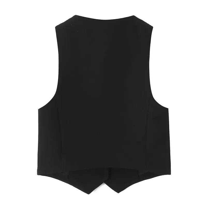 

Women's Solid Color Fashion Two-Piece Set with Single-Breasted Vest And Vintage Straight Trousers Co-ord Outfit