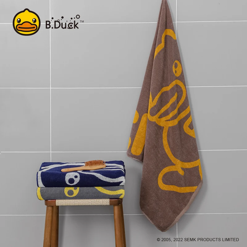 

B.Duck Large Antibacterial Bath Towel for Face Washing Thickened Cotton Essential for Home No Lint Brings Unparalleled Comfort