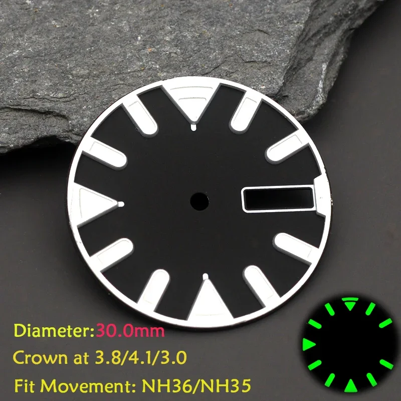 28.5 مللي متر ساعة الطلب مع C3 الأخضر مضيئة لحركة NH36 صالح SKX007 6105 SKX009 SRPD التونة الوحش السلاحف الرجال ساعة أجزاء