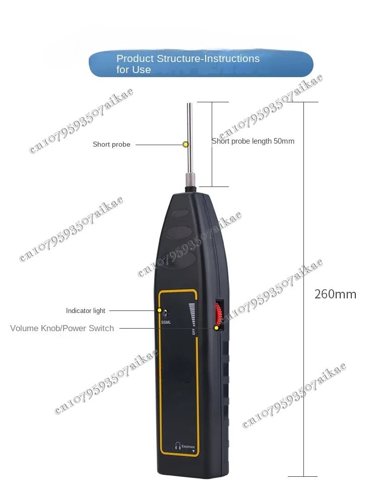 Mechanical fault stethoscope EM410 Automotive electronics, sound diagnosis, device motor engine, earphone detection