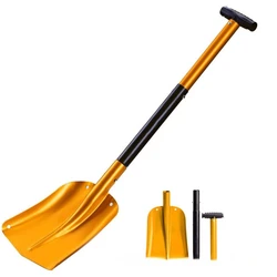 Multifunctional Aluminum Alloy Snow Removal Shovel, Extendable Aluminum Shovel for Mountaineering and Camping, Outdoor Tools