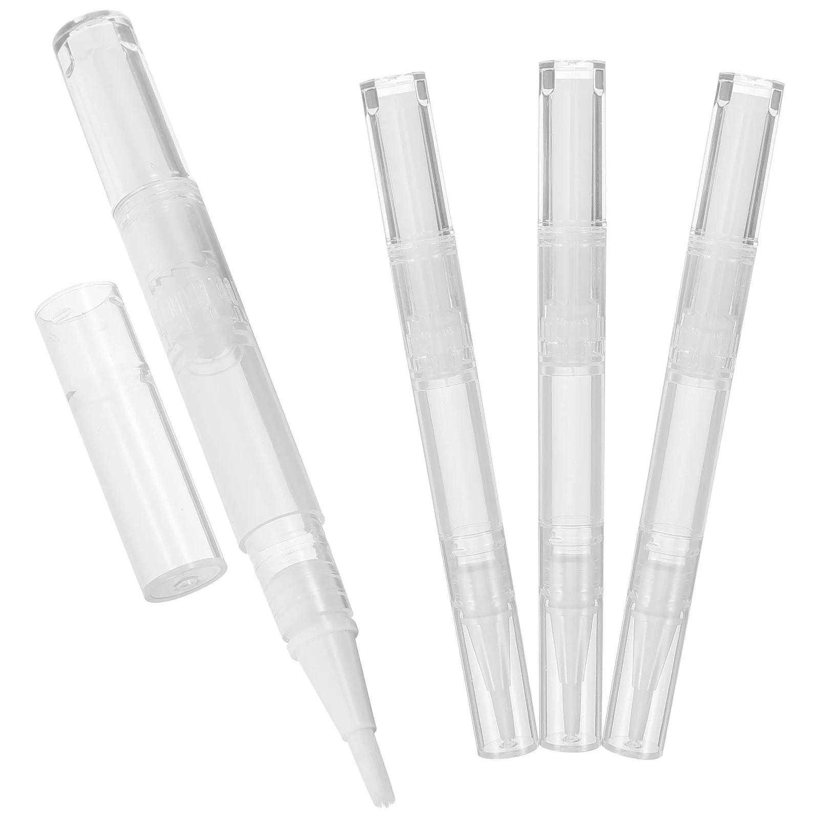 4 pezzi di penne vuote per nail art, applicatore liquido riutilizzabile per olio per cuticole, lucidalabbra, crescita delle ciglia, fornitura per manicure