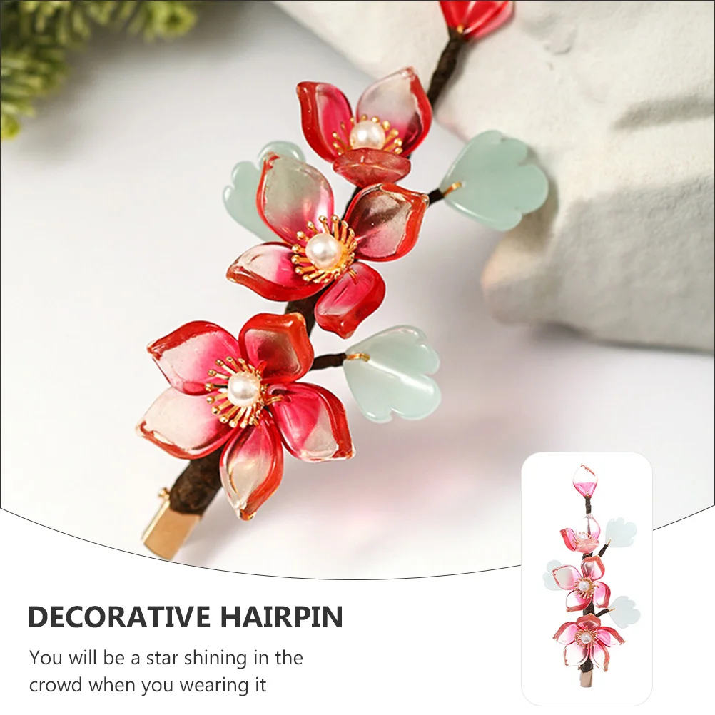 

Vintage Flower Hair Clip Metal Decorative Hairpin Chinese Style Alloy Barrette Wedding Party Cosplay Accessory Hair Stick Retro