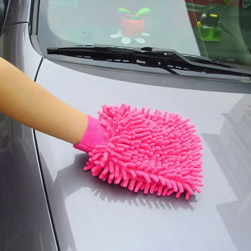 Car Washing Chenille Gloves Magic Wiping Furniture Gloves Rag Glass Cleaning Single sided Washing Gloves