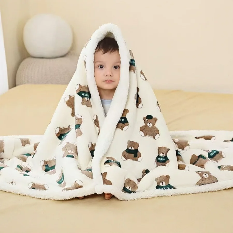 Ultra Soft Warm Cozy  Fleece Toddler,Fluffy Infant or Newborn Receiving Blanket for Crib,Cute Warm Baby Blanket