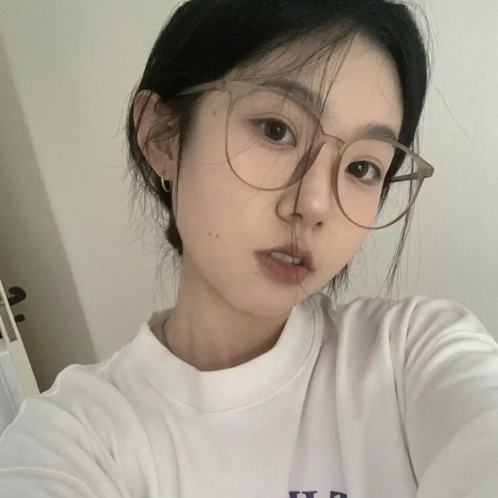 New Matte Reading Glasses Fashion Retro Anti Blue Light Glasses Big Round Frame Women Men Large Frame Glasses