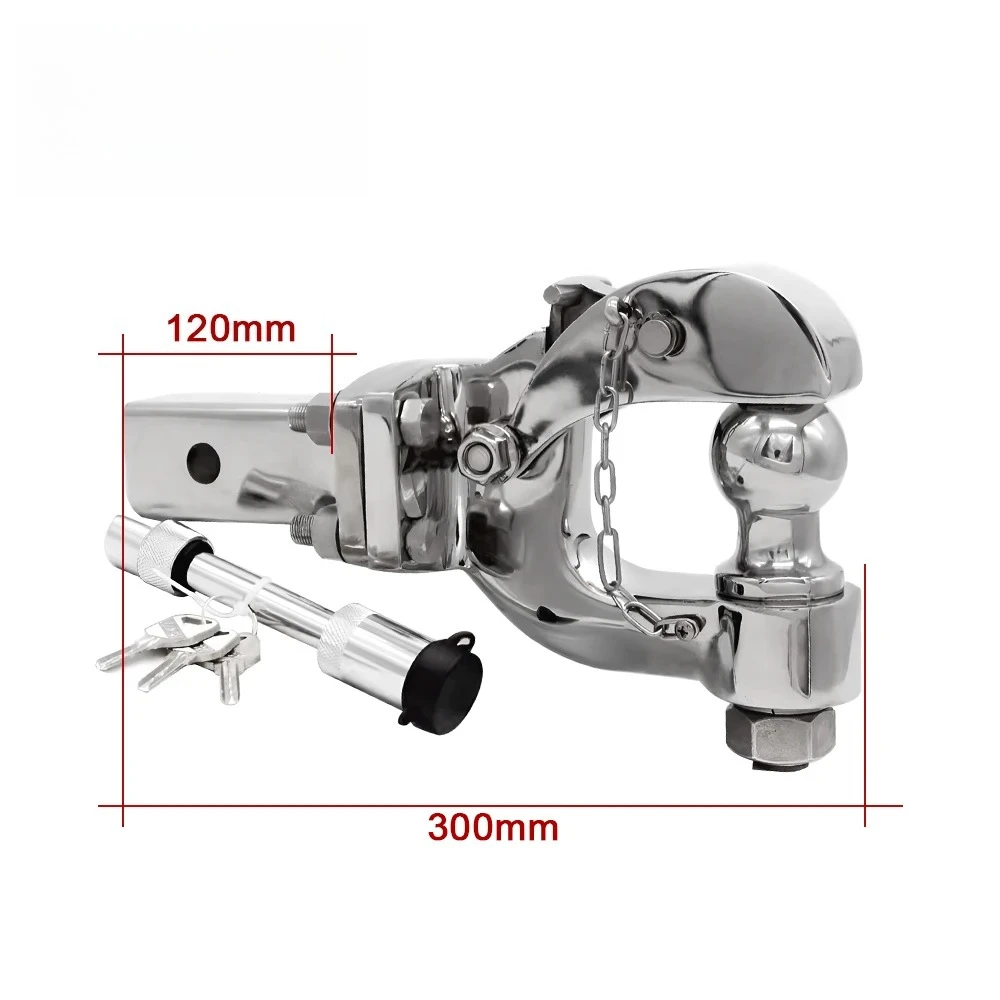 Stainless Steel Pintle Hook Set Trailer Hitch Towing Camper RV Parts Caravan Accessories