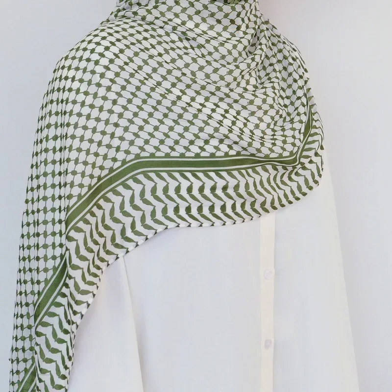 180*70 cm frau mädchen Islam Arabischen keffiyeh Muslimischen hijab schal druck chiffon Palästina hijab kopf hals schals musulman hijabs