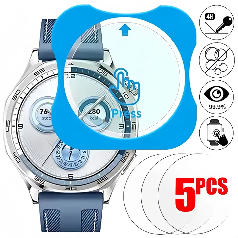 

Защитные пленки для экрана Huawei Watch GT 5 GT5 Pro, простая установка, закаленное стекло, твердость, защитные пленки для Huawei Watch GT5