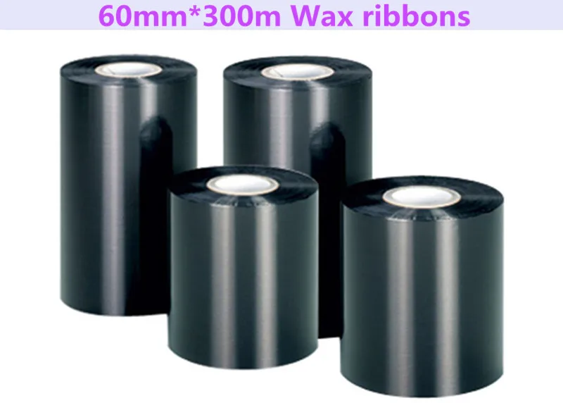 

5 Pcs enhanced wear resistant wax thermal transfer ribbon 60mm * 300m For custom coated paper label printing tags