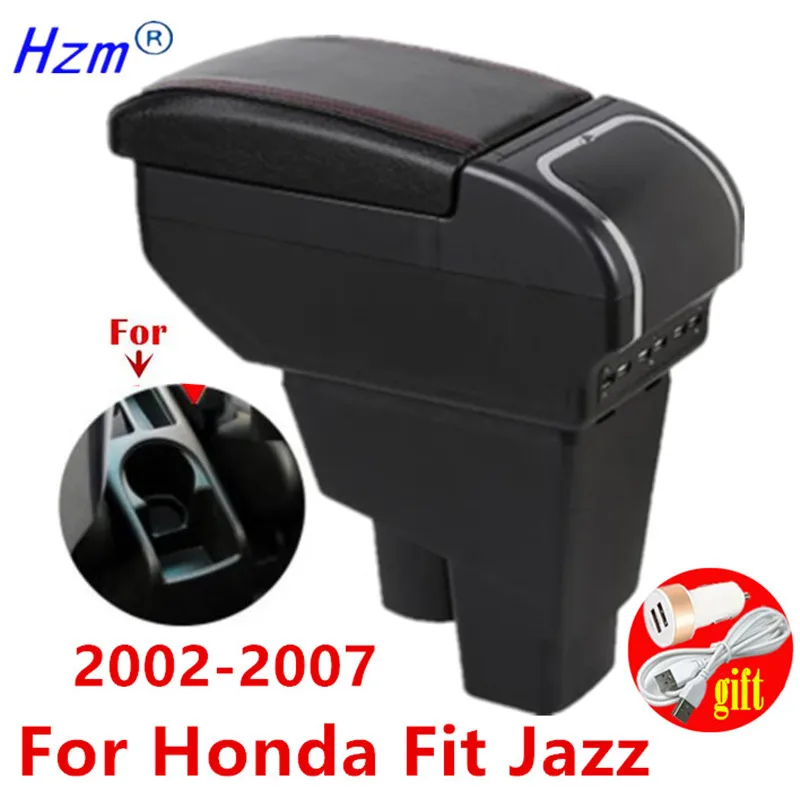 

Car Armrest boxFor Honda Jazz Armrest box For Honda Fit Jazz 1 2002-2007 Central Storage box Dedicated Retrofit Car Accessories