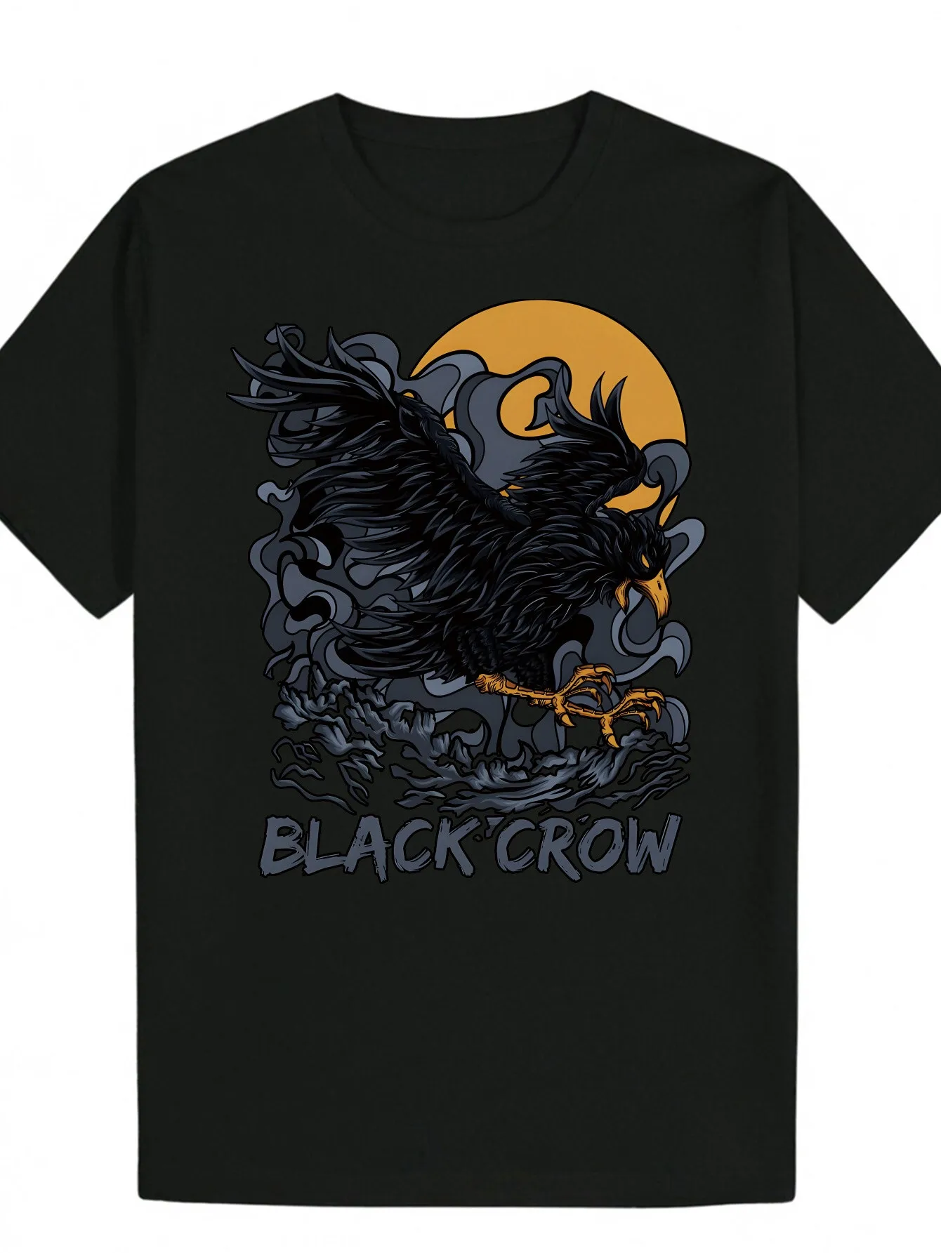 

Men'S Black Fierce Black Crow Bold Graphic T-Shirt