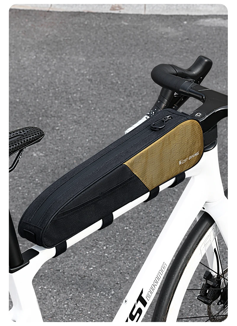 WEST BIKING Fahrrad-Rahmentasche, wasserdicht, stabil, große Kapazität, Werkzeugtasche für Rennrad, MTB, Fahrradzubehör – Detail 19