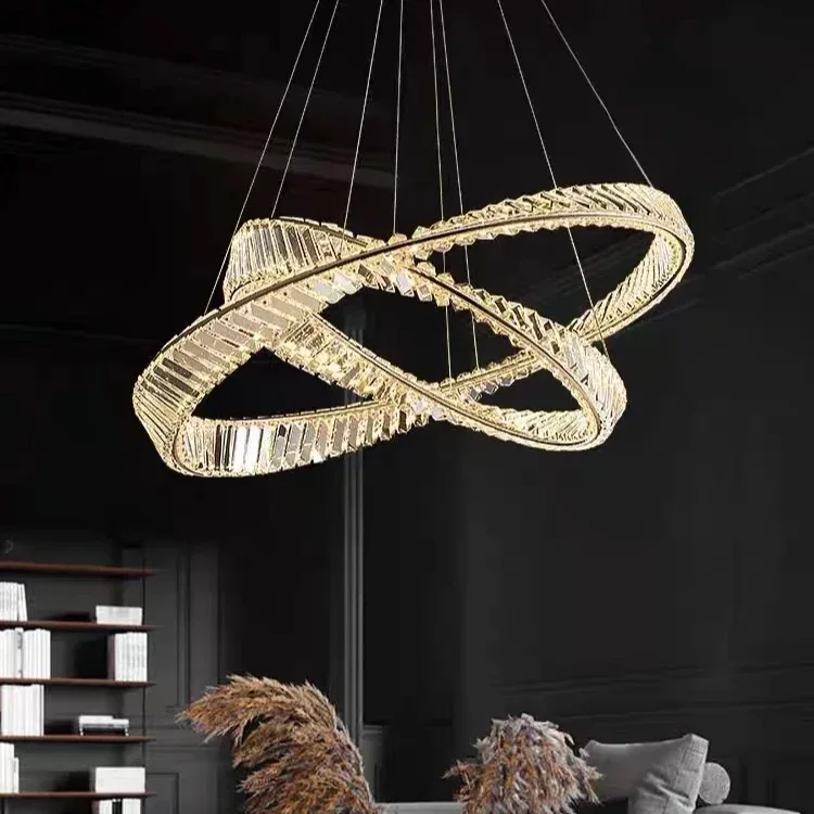 

Luxury Irregular Crystal Chandeliers Modern Gold Metal LED Hanging Lamps Living Dining Room Home Restaurant Hotel Decor Lighting