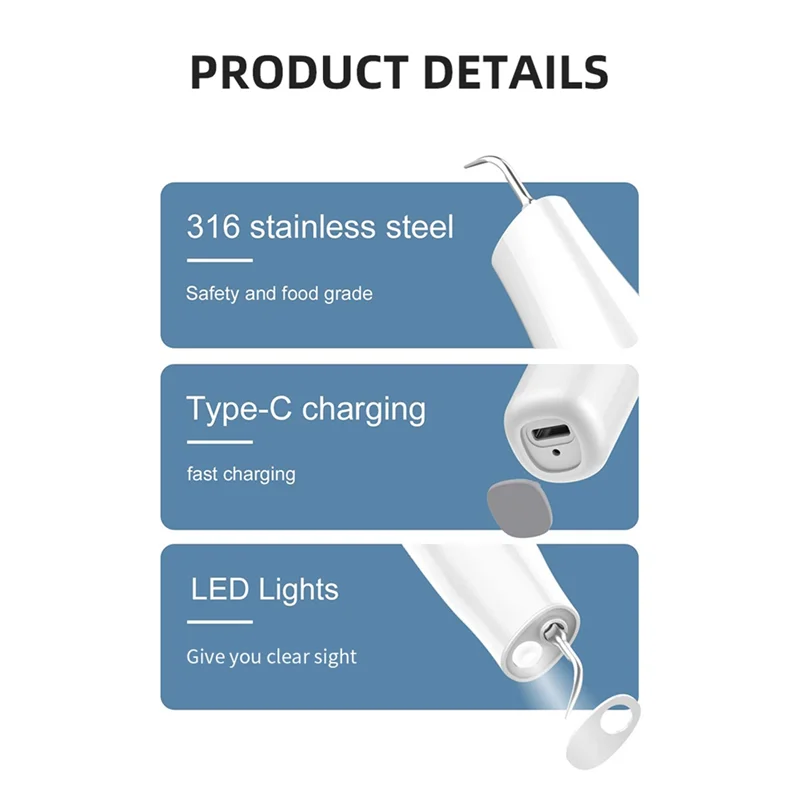 HOT APP Scaler dentale ad ultrasuoni visivo con fotocamera LED Calcolo Rimozione tartaro orale Detergente per macchie dei denti Sbiancamento dei denti