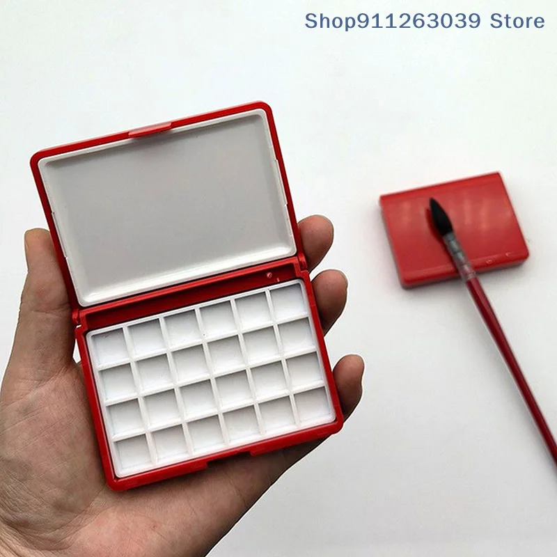 Empty Watercolor Palette Portable Plastic Multi-function Painting Box    Empty Watercolor Paint Dispenser Iron Box