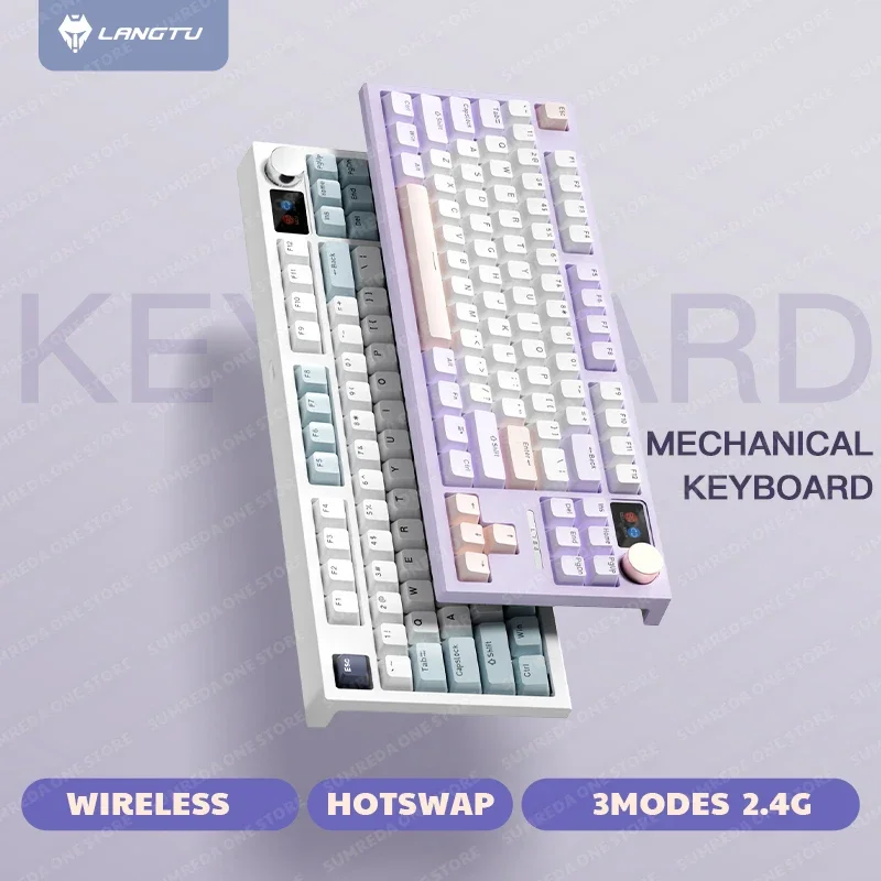 

Langtu LT84 Mechanical Keyboard 84 Keys Full Non-impact RGB Backlit Wireless Wired Gaming Keyboards Hot Swap Keyboard For Gamers