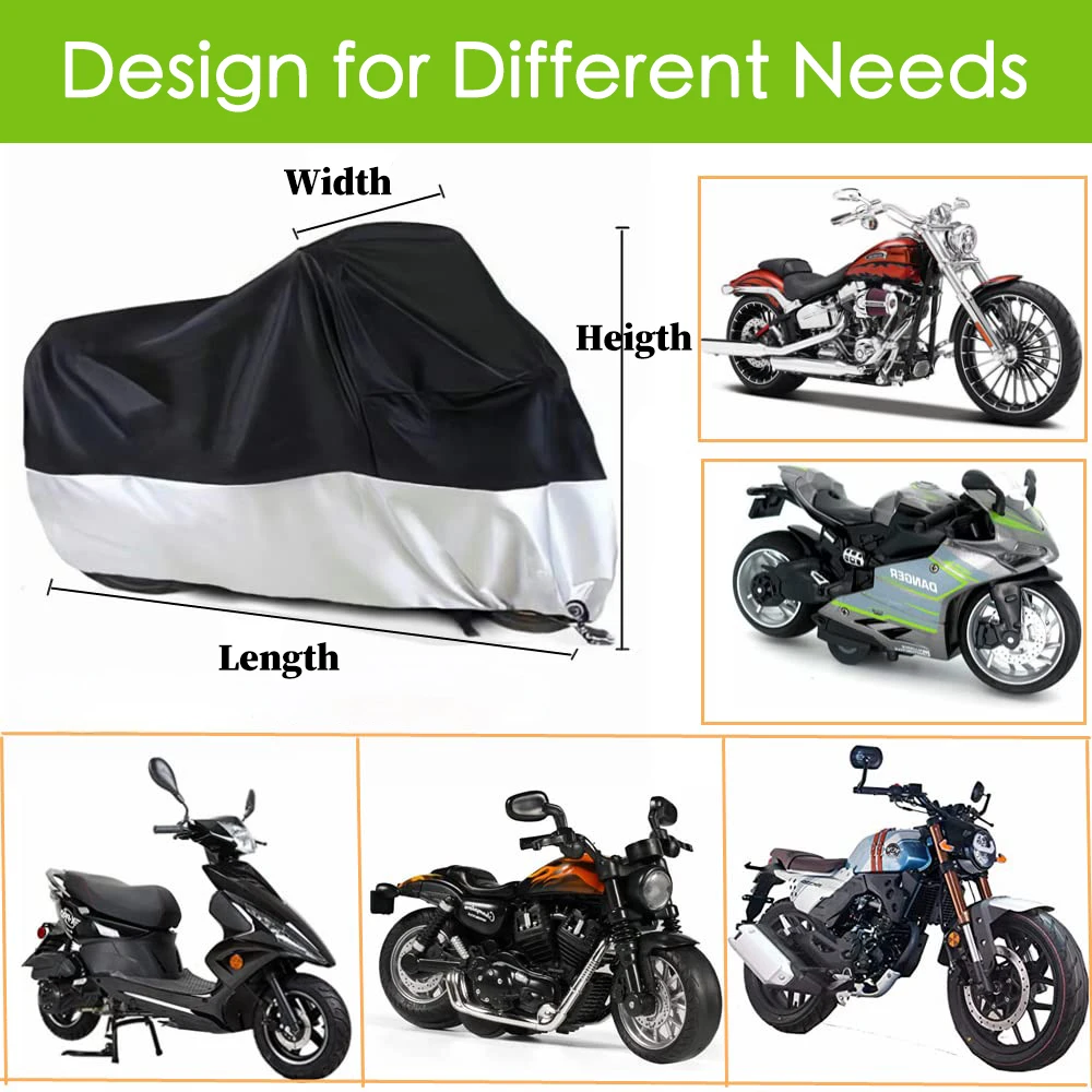 Protezione per copertura moto Esterno Esterno Anti UV Sole Neve Pioggia Inverno Estate Antivento Antipolvere Accessori impermeabili