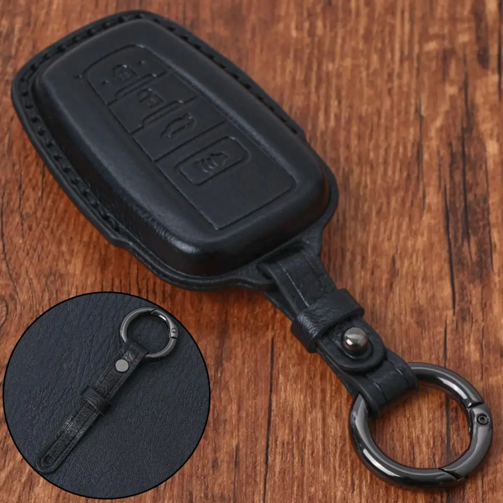 4 زر سيارة حلقة رئيسية سلسلة فوب غطاء حامي شل حامل لتويوتا هايلاندر rav4 كامري الهجين كورولا أفالون 2021 22