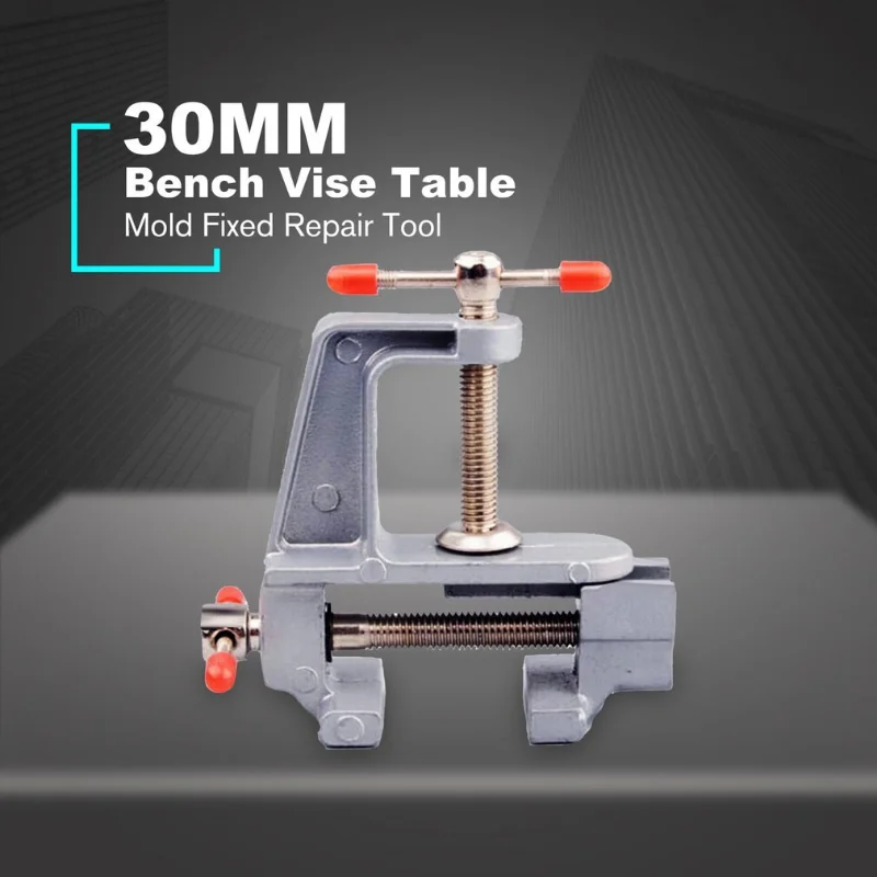 Mini Bench Vise Table Screw Vise Aluminium Alloy Table Bench Clamp Vise for DIY Mold Fixed Repair Tool small flat nose pliers