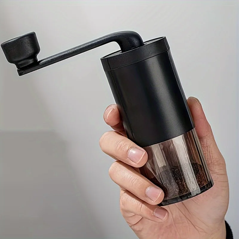 Classic Manual Coffee Grinder with Adjustable Ceramic Burrs Stainless Steel & ABS Hand Crank Mill Portable Easy-to-Clean