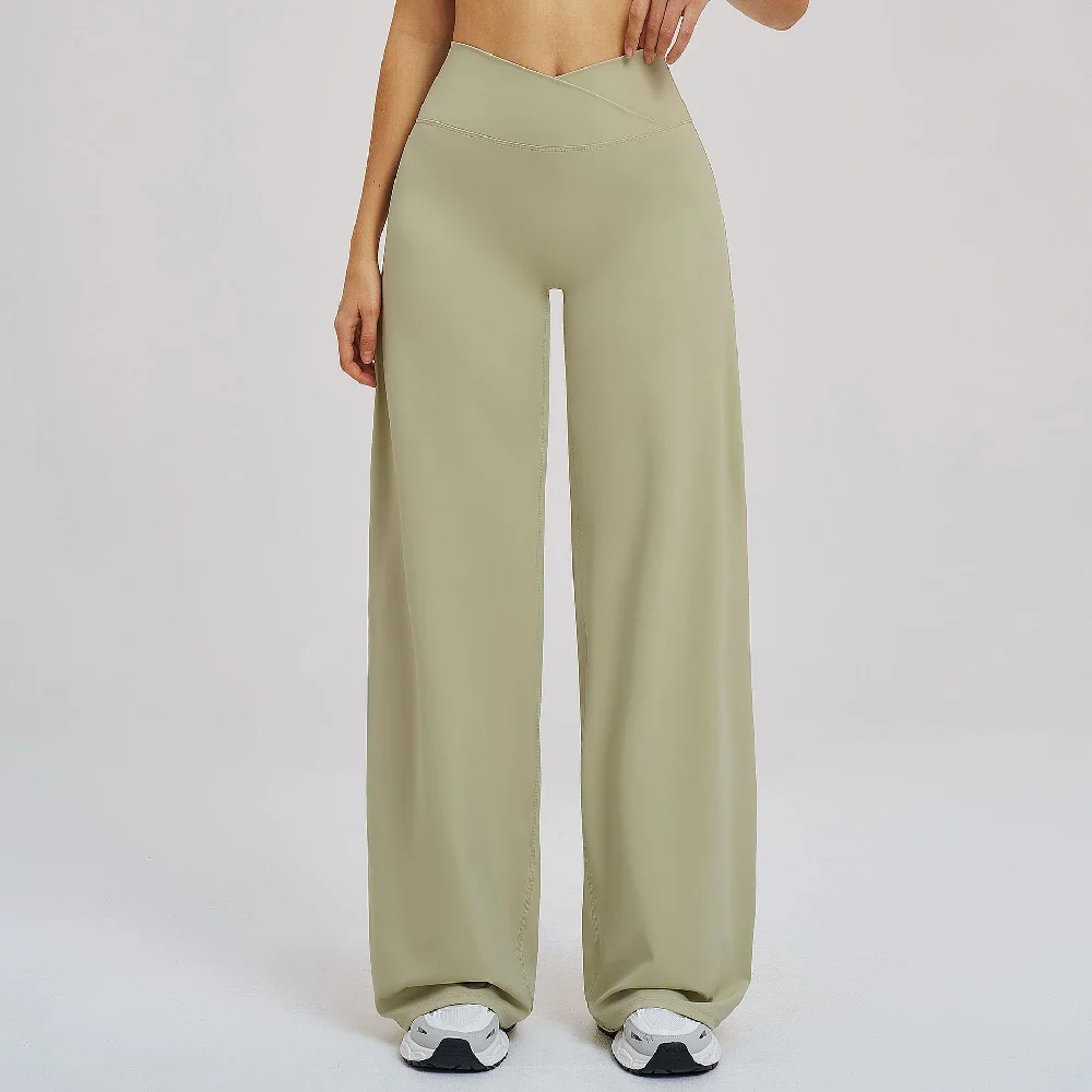 Yoga Flared Pants Women Sexy High Waist Wide Leg Pants Gym Fitness Bell Bottom Trousers Sports Flared Pants Latin Dance Trousers