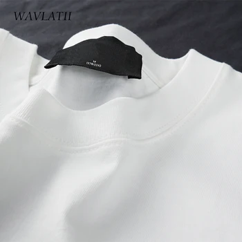 WAVLATII Oversized Summer T Shirts for Women Men Brown Casual Female Korean Streetwear Tees Unisex Basic Solid Young Cool Tops 6