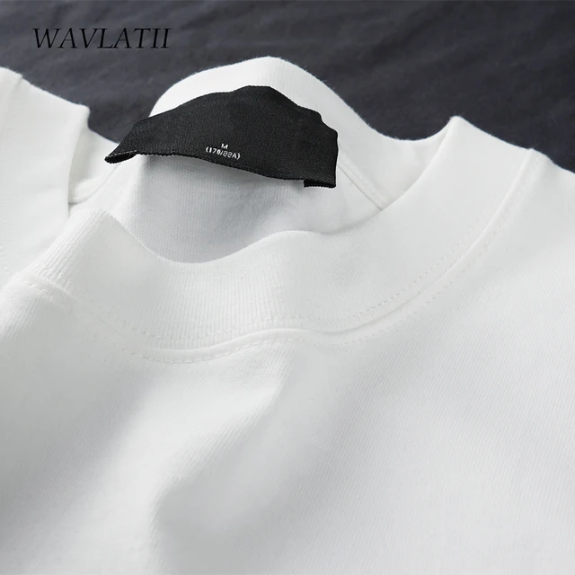 WAVLATII Oversized Summer T Shirts for Women Men Brown Casual Female Korean Streetwear Tees Unisex Basic Solid Young Cool Tops 6