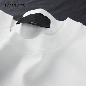 Wavlatii-Summer Oversized for Men and Women, Casual Brown T-Shirts, Streetwear Korean, Unisex, Basic, Solid, Young, Cool tops-en 10 Main Top Women's Sales - №10