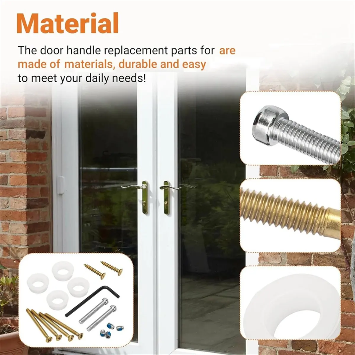 Bushing Screw Pack 1/2 Diameter Replacement Parts for Outswing Hinged Patio Doors,for 400 Series