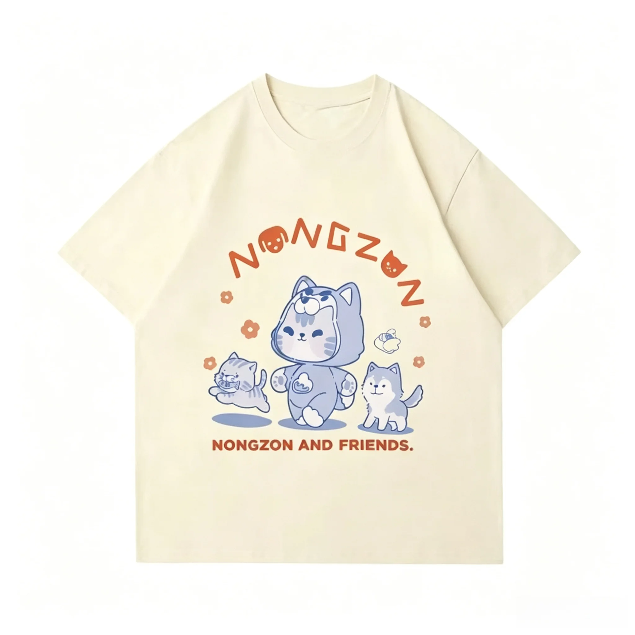 Thai Classic Anime Printed Pattern Pure Cotton T-shirt 2026 Dmd Land 3 Event Homemade Oversized Men's Women's Summer Y2k Shirt