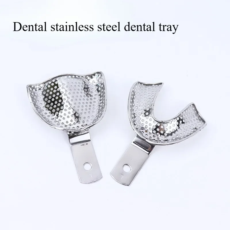Dental Stainless Steel Impression Tray Medical Dental Accessory Can Be Sterilized High Temperatures Dental Lab Equipment Tools