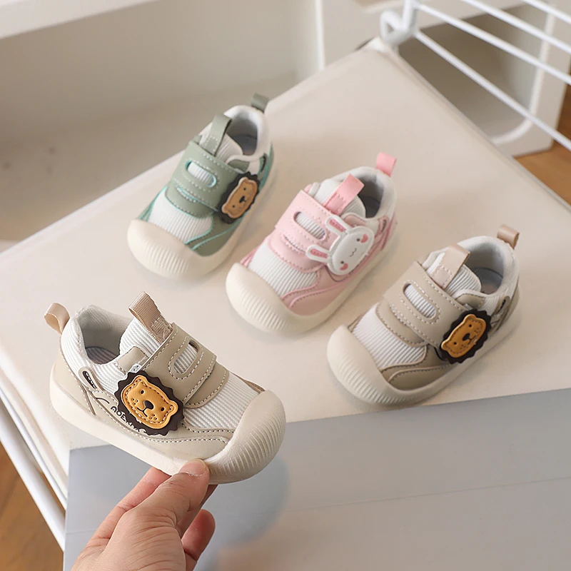 First Boys Girls Casual Sneakers with Cute Animal 2026 New Spring Toddler Sports Shoes Soft Sole Comfort Outdoor Paly Daily Wear