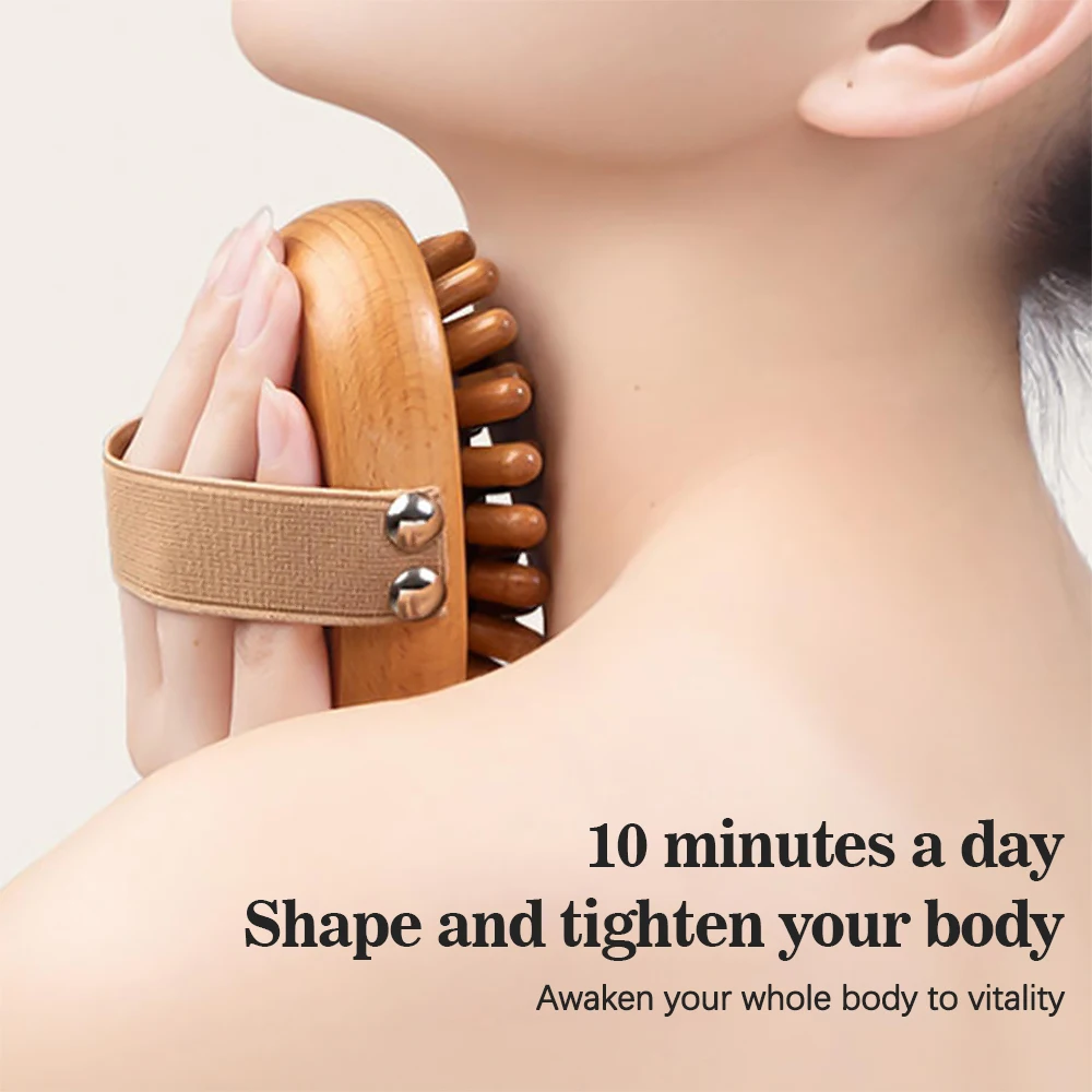 Massage Meridian Brush Stomach Wooden Airbag Scalp Brush Five Elements Body Unblocking Abdominal Massage Leg Massage Tool