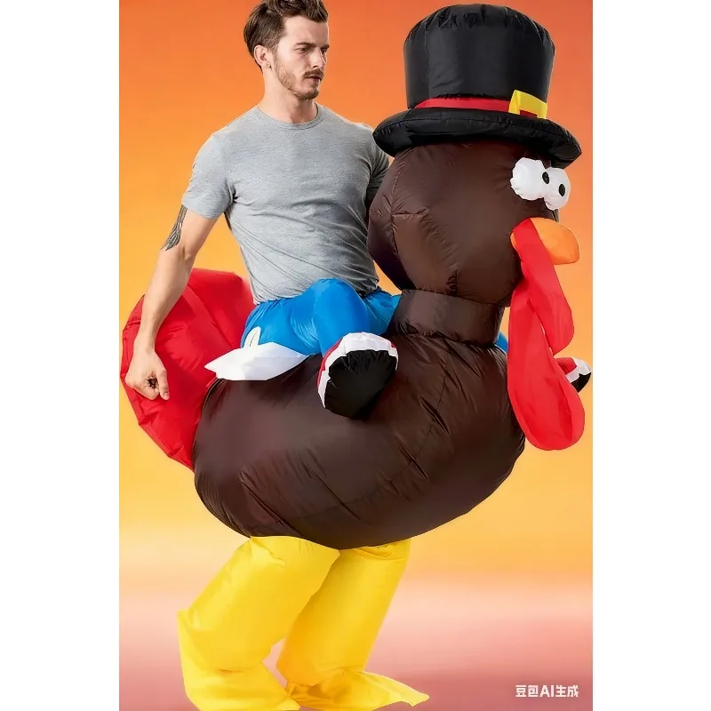 

Turkey inflatable costume Halloween Turkey inflatable Suit Thanksgiving Party Fun Turkey dress Up Holiday Atmosphere Props