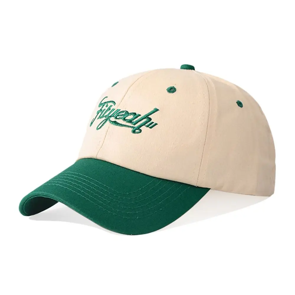 Бейсболка, повседневная потертая хлопковая кепка с вышитыми буквами и куполом с изогнутыми полями, повседневная солнцезащитная шляпа, четыре сезона