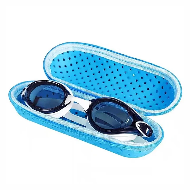 Swim Goggle Case For Swimming Goggles, Sunglasses, Zipper Eyeglasses Case Portable Glasses Zip Case For Glass