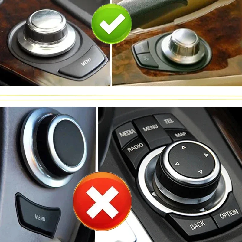 Crystal IDrive Multimedia Button Knob Cover For BMW E90 E91 E92 E93 E70 E71 E82 E81 E87 Center Control Buttons Switch Knob