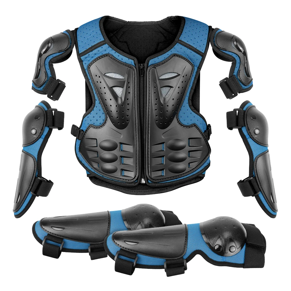 Children's Motorcycle Armor Back Protection Bicycle Body Armor Knee Pads Outdoor Sports Protection Armor Chest Spinal Protection