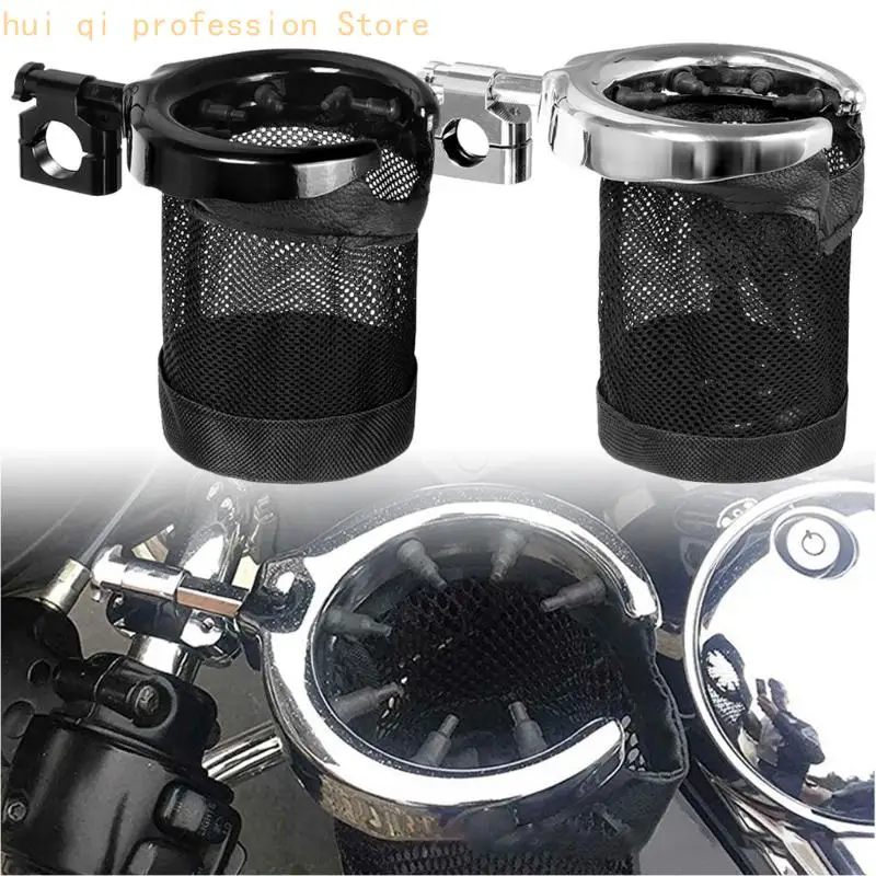 Motorrad-Flaschenhaltertasche mit 22-mm-Lenkerklemme, Mesh-Bechertasche für Pendler, tägliche Reisen und Roadtrip-Meilen H8WE – Detail 9