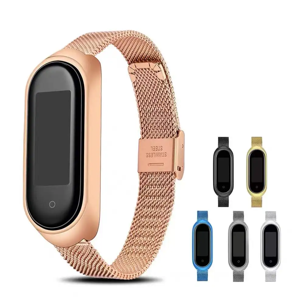 Metal Strap for Xiaomi Mi Band 6 5 4 3 Stainless Steel Metal Bracelet For MiBand 6 5 Watchbands Replacement Strap For MI Band 4