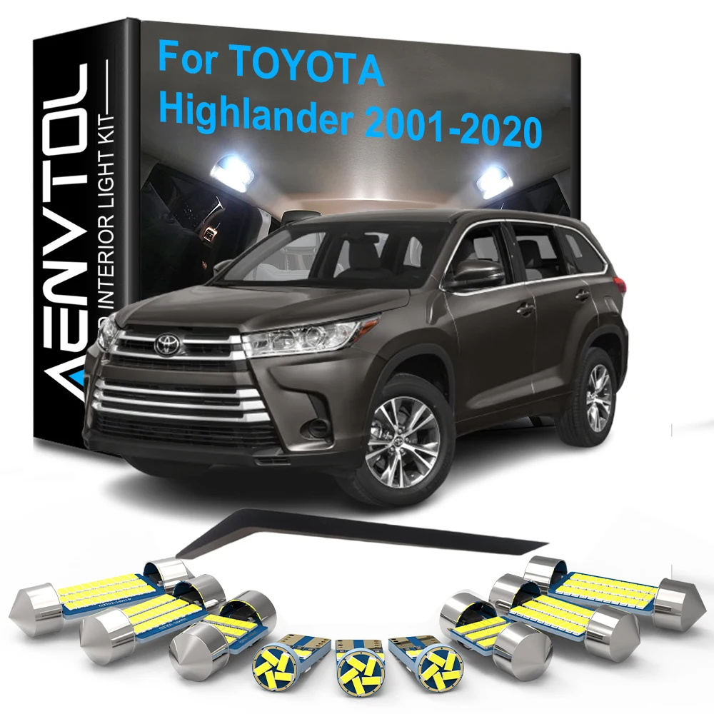 Auto LED Innen Lichter Canbus Für Toyota Highlander 2001-2007 2008 2009 2010 2011 2012 2013 2014 2015 2016 2017 2018 2019 2020