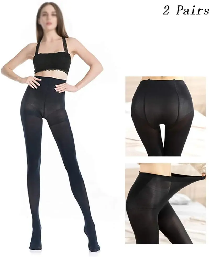 Undurchsichtige, einfarbige 80D-Strumpfhose für Damen, weiche, einfarbige Strumpfhose für Damen, langer Strumpfhose mit hoher Taille, Ultra-Stretch-Strumpfhose