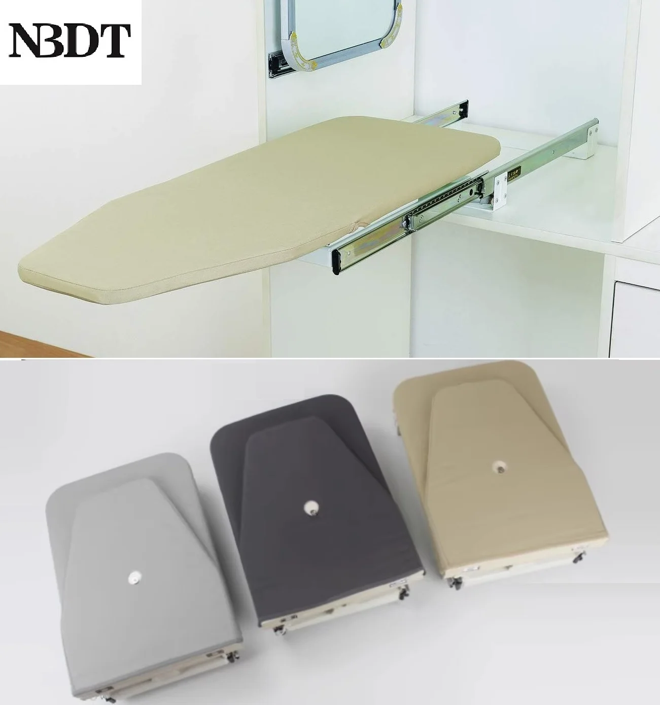 Pull Out Swivel Iron Board Closet Wardrobe Conceal Soft Closing Retractable Folding