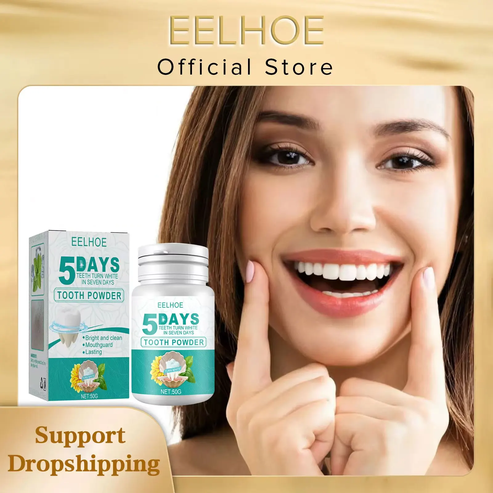 EELHOE Natural Teeth Whitening Powder - Effective Plaque & Tartar Removal Gentle on Sensitive Teeth | Oral Hygiene Care Solution