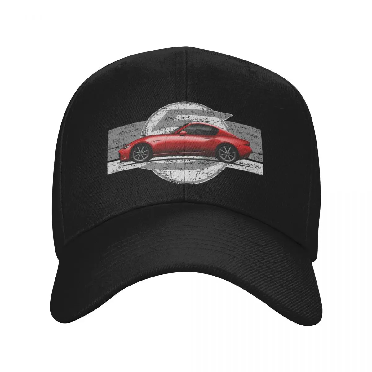 My drawing of the iconic red RF Japanese roadster sports car with background 5 Baseball Cap derby hat Elegant Women's Hats Men's